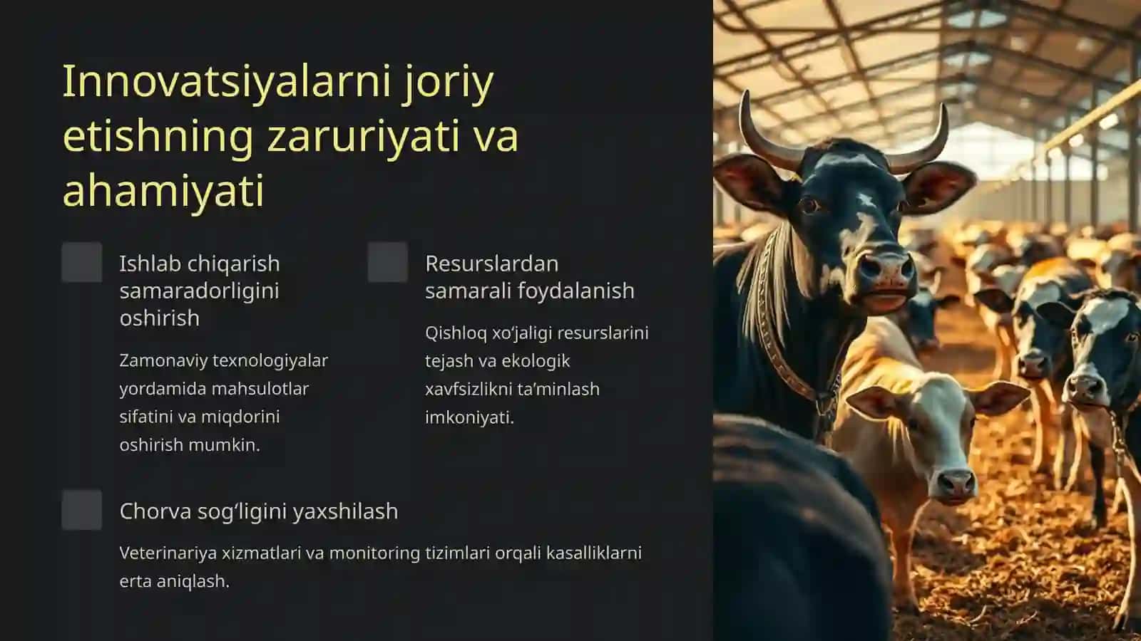 Innovatsion texnologiyalar asosida chorvachilik tarmogʻini rivojlantirish istiqbollari 3