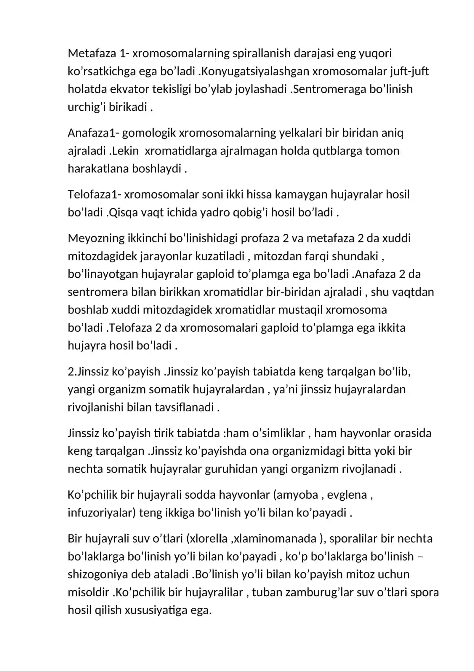 Organizmlarning ko’payishi va rivojlanishi 3