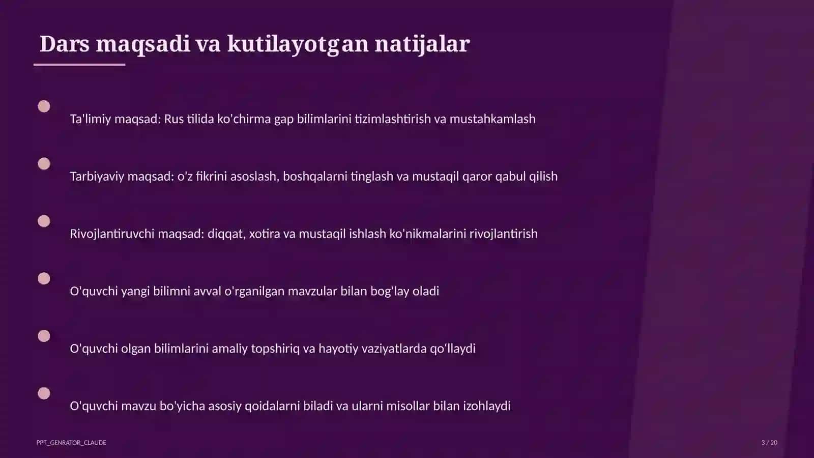 Rus tilida ko'chirma gap (9-sinf) 3