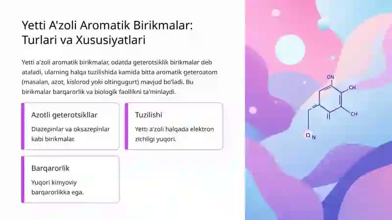 Dorivor Preparatlar Tarkibidagi Yetti A'zoli Aromatik Birikmalar va a-Aminokislotalar 3