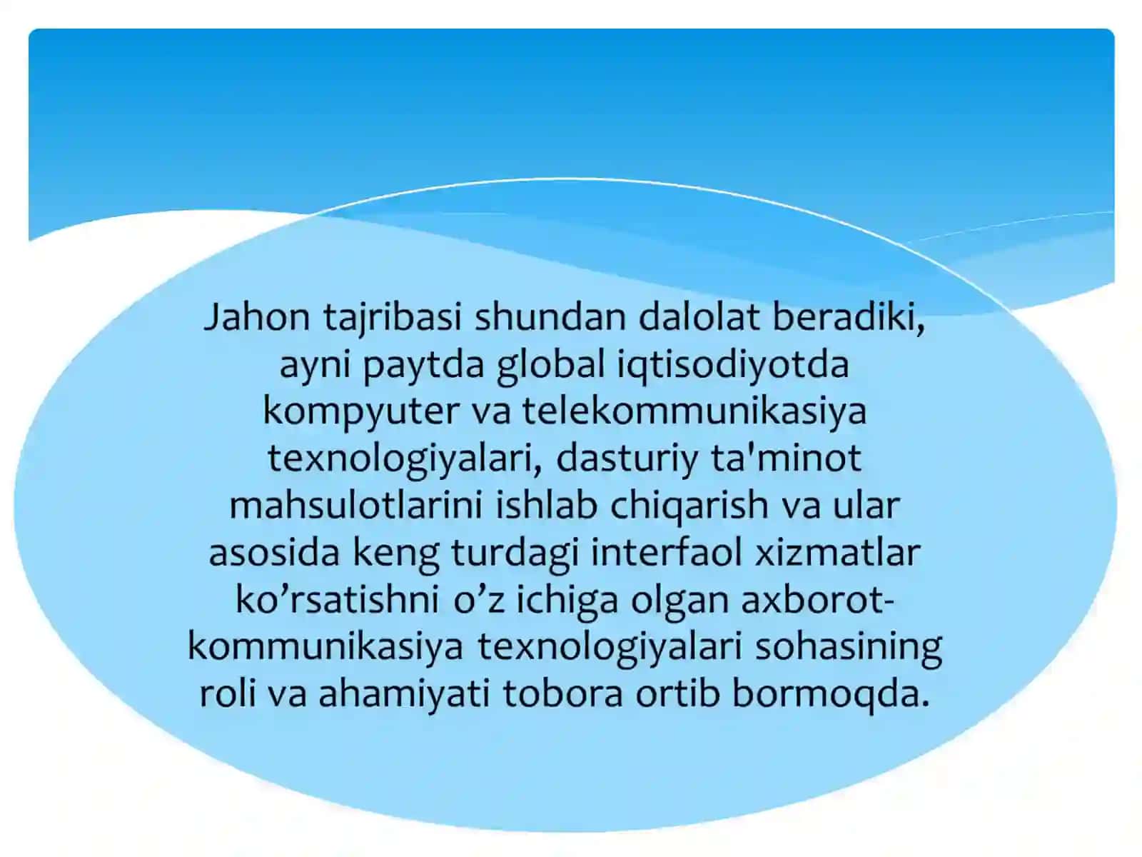 Axborot-kommunikatsiya texnologiyalari va tizimlar 3