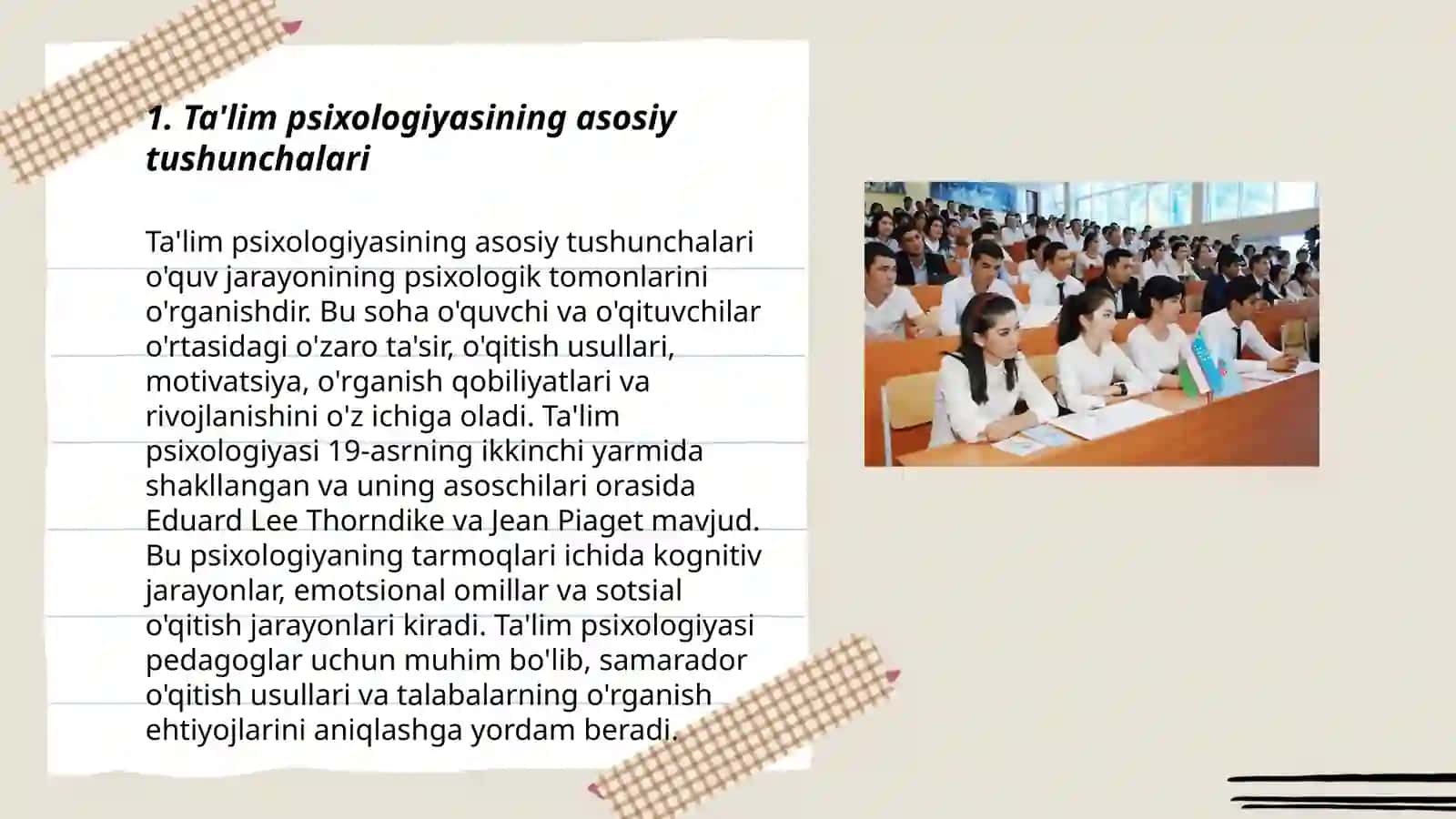 Ta'lim Va tarbiya psixologiyasi Xususiyatlari 3
