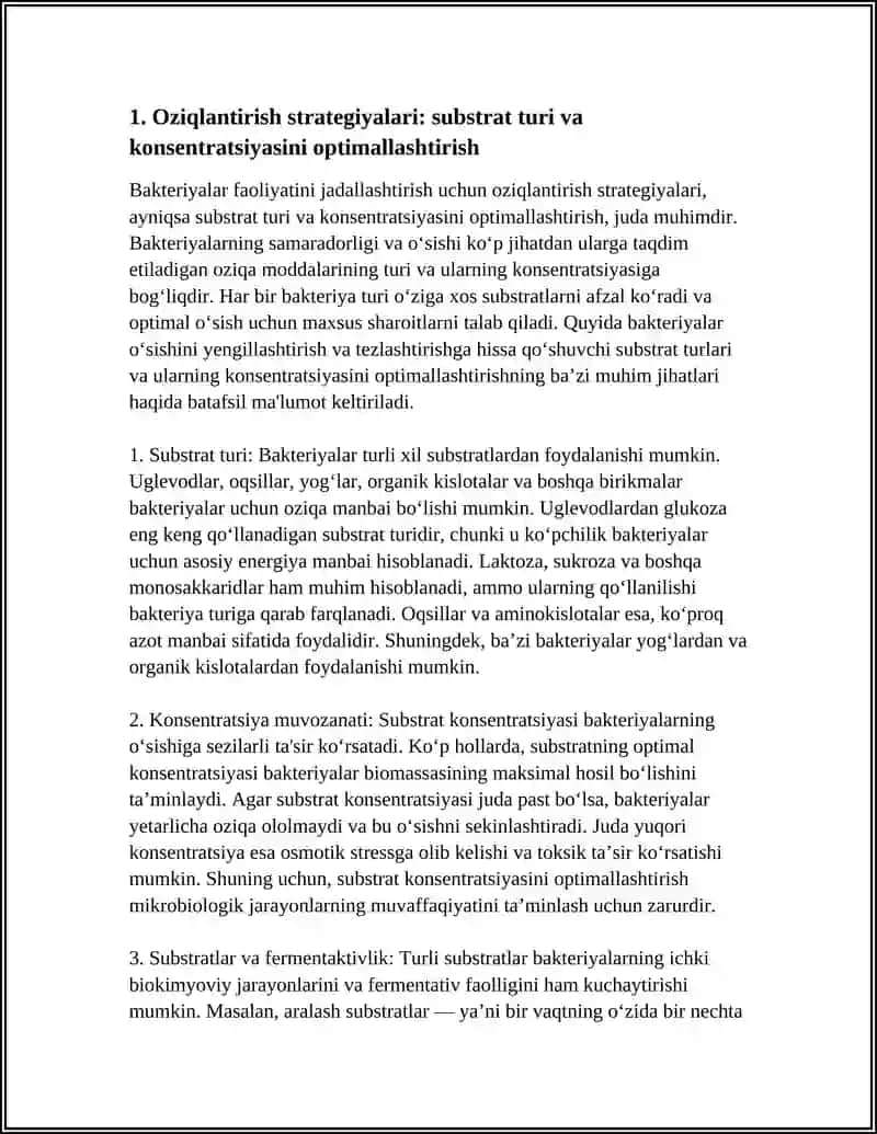 BAKTERIYALAR FAOLIYATINI JADALLASHTIRISHNING ASOSIY USULLARI 3