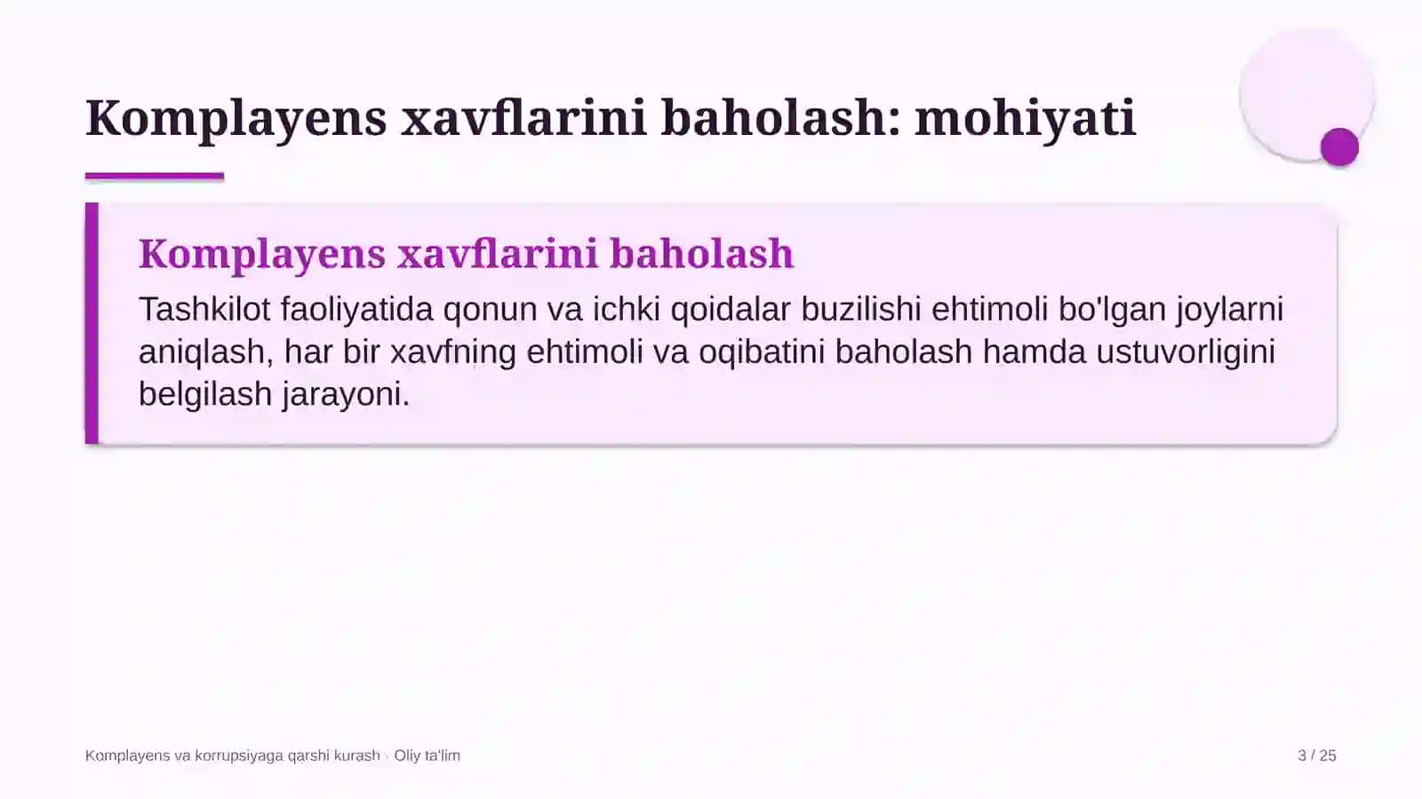 dezinfeksiya xizmatlarida komplayens xavflarini baholash 5273 3