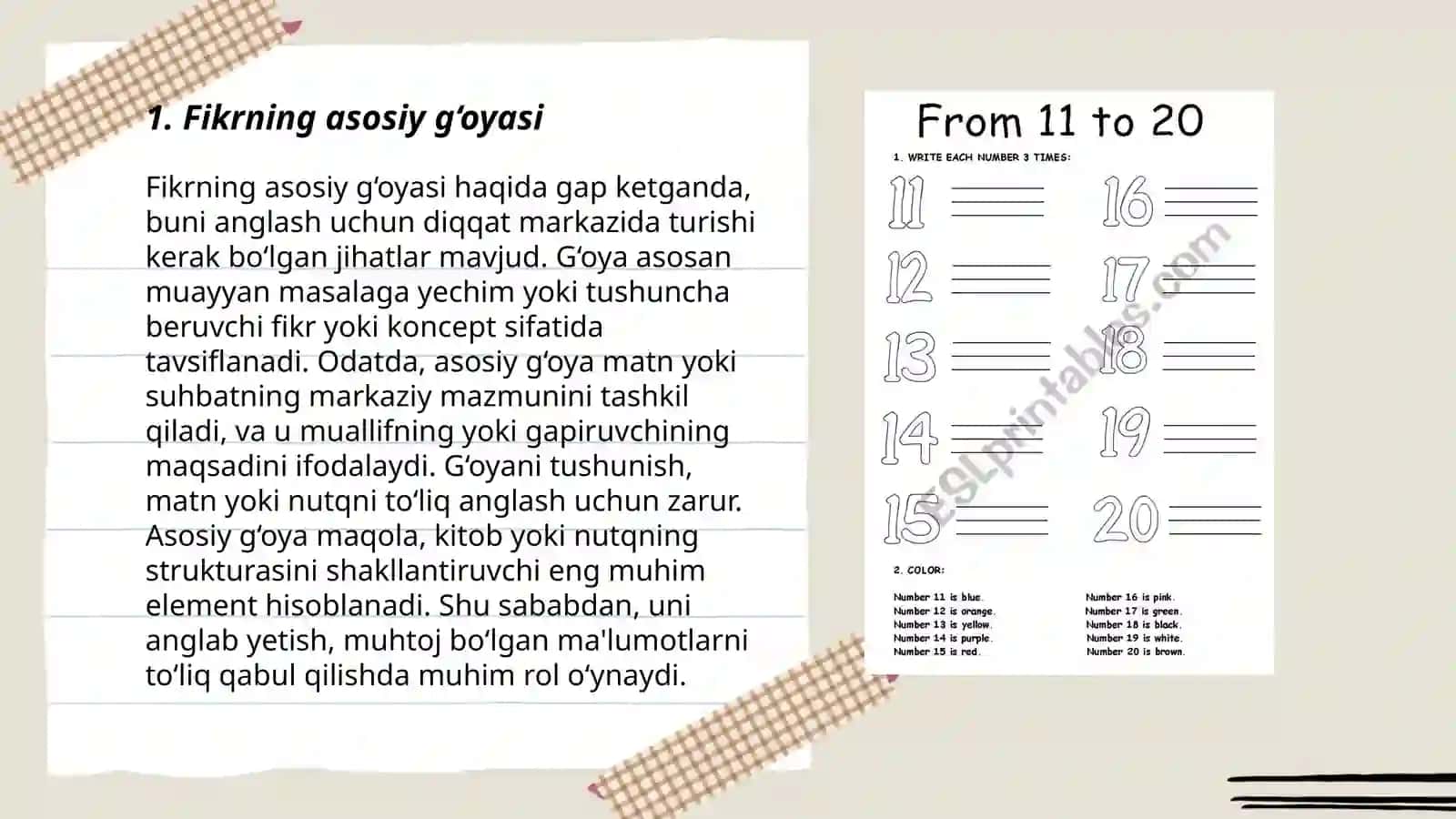 Yozma matnda fikrlar izlovchiligi VA ketma-ketligi 3