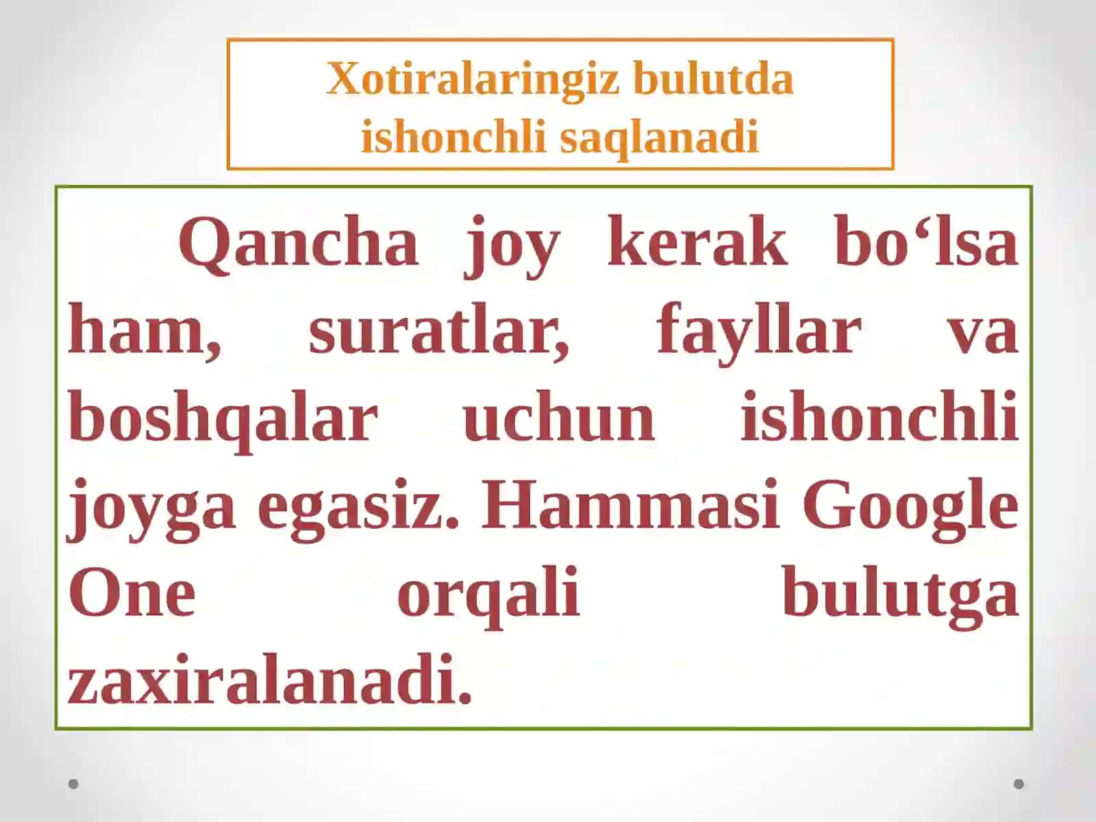 Google One  va uning  imkoniyatlari 3