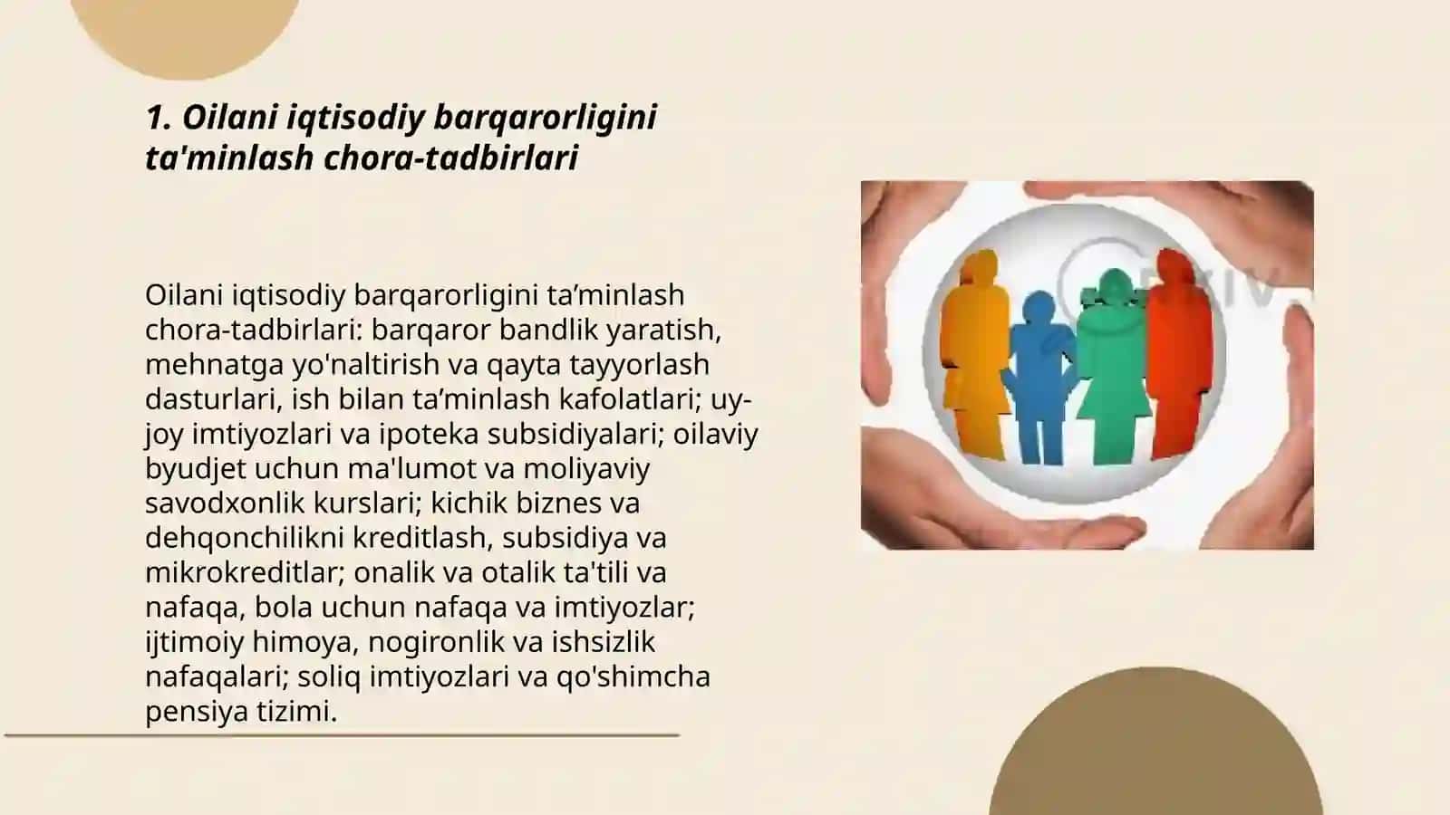 Oila institutini mustahkamlashga qaratilgan chora-tadbirlarning mohiyati 3