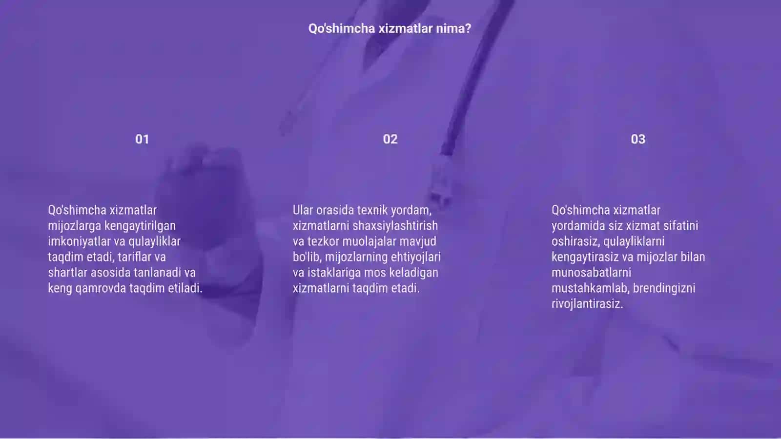 Qo'shimcha xizmatlar 3