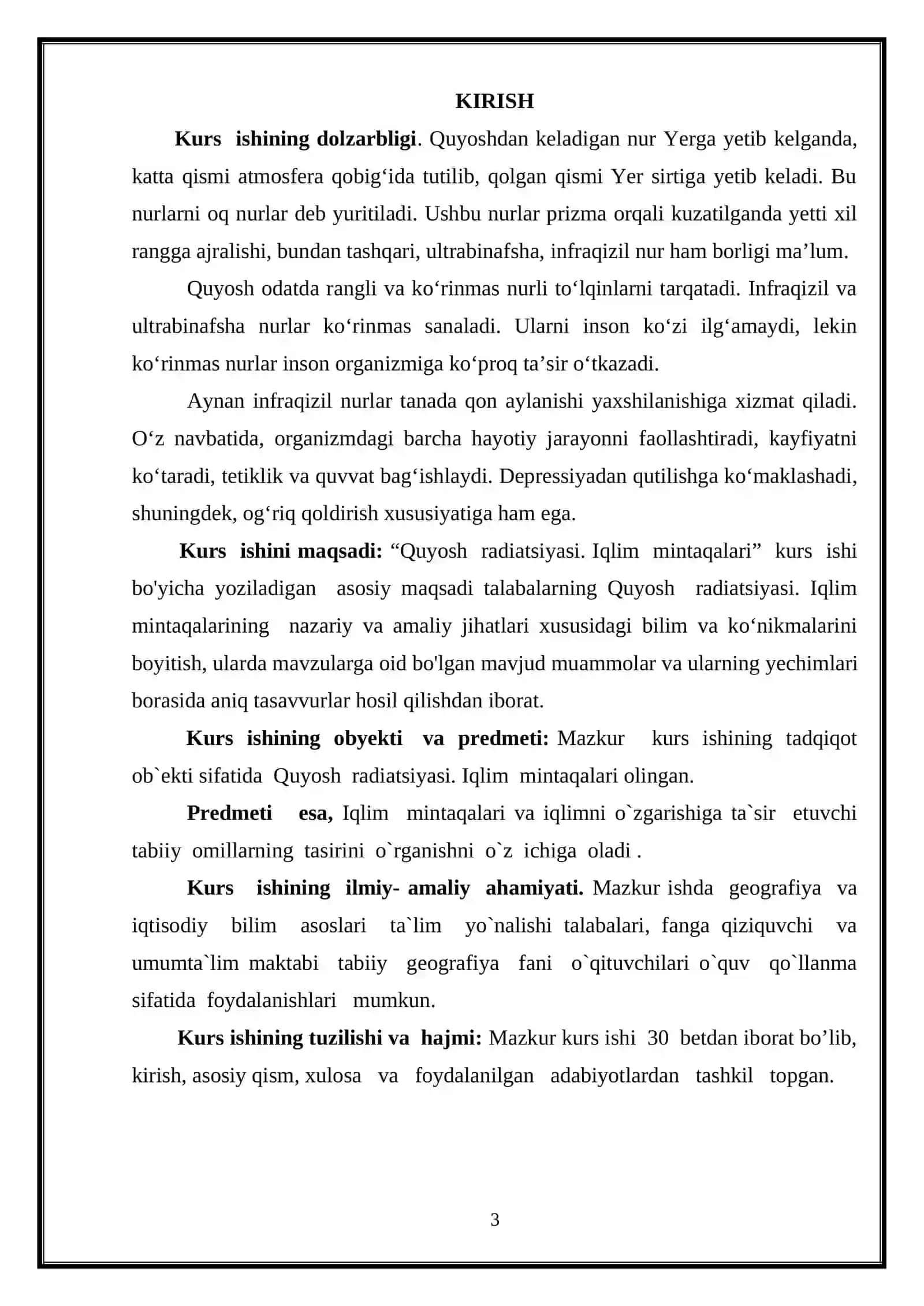Quyosh radiatsiyasi va iqlim mintaqalari 3