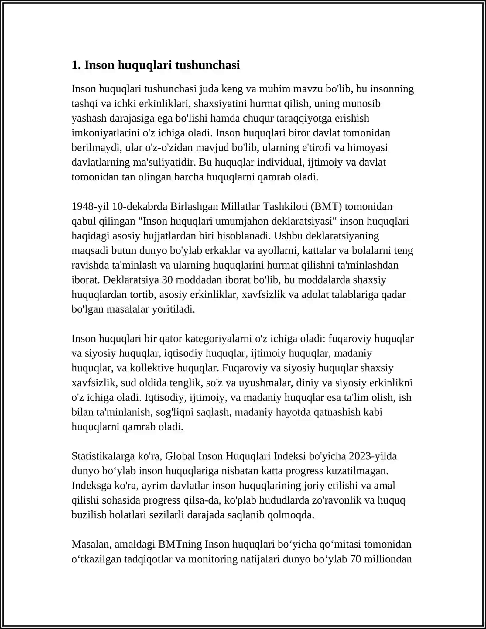 ISLOMDA INSON HUQUQ VA ERKINLIKLARINI TA’MINLANISHINING OʻZIGA XOS JIHATLARI 3
