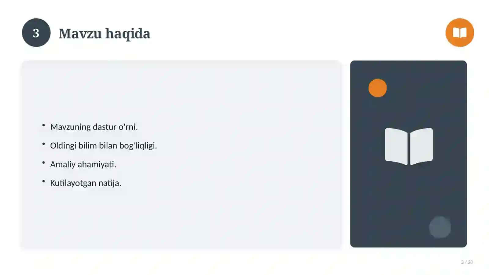 Informatika fanidan 7-sinf: ochiq dars ishlanmasi 3