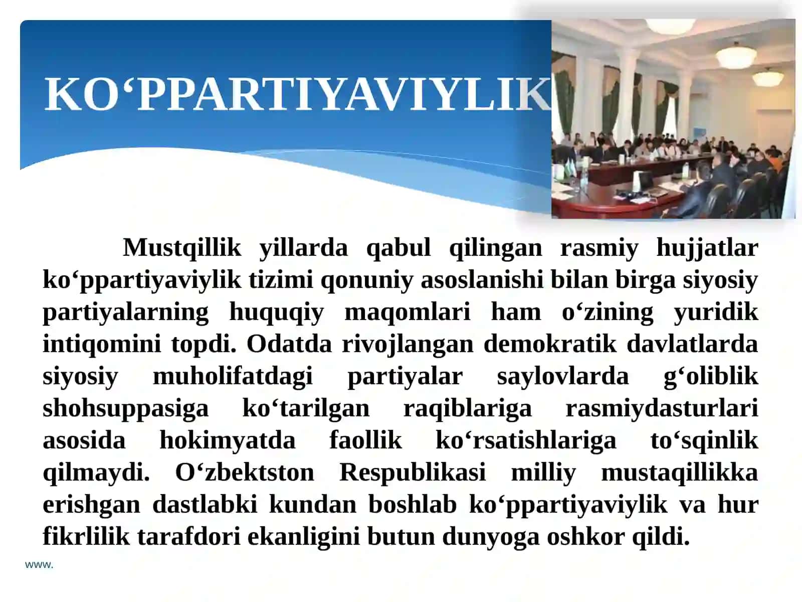 O‘ZBEKISTONDA SIYOSIY PARTIYALARNING HUQUQIY ASOSLARI 3