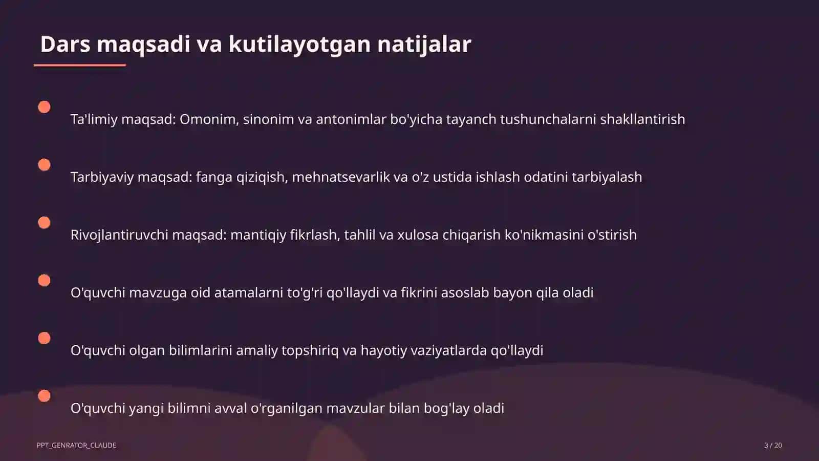 Omonim, sinonim va antonimlar (5-sinf) 3