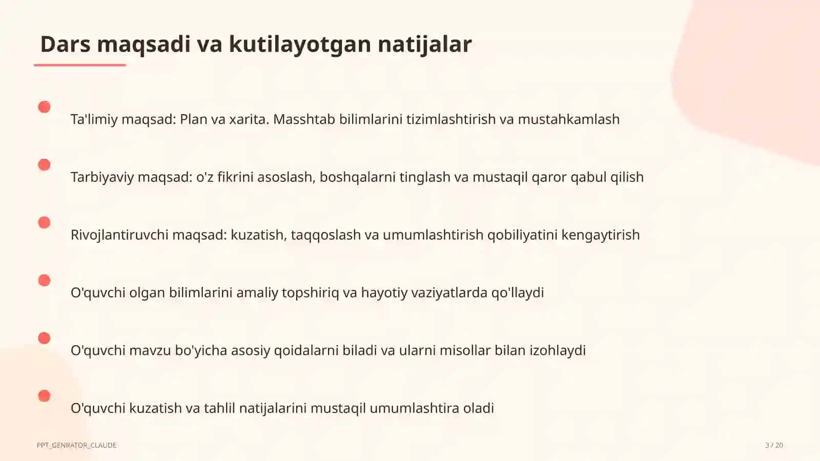 Plan va xarita. Masshtab (5-sinf) 3