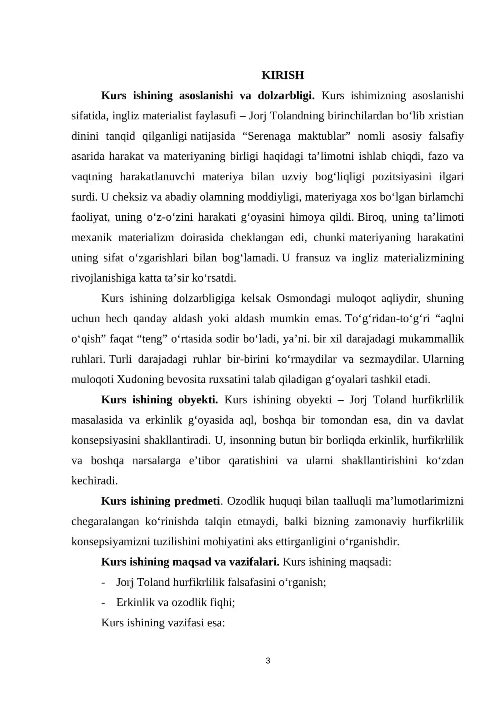 Jorj Tolandning hurfikirlik haqidagi qarashlari (2) 3