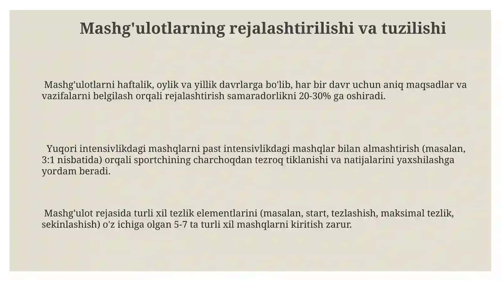 Tezkorlik qobilyatini tarbiyalash metodikasi 3