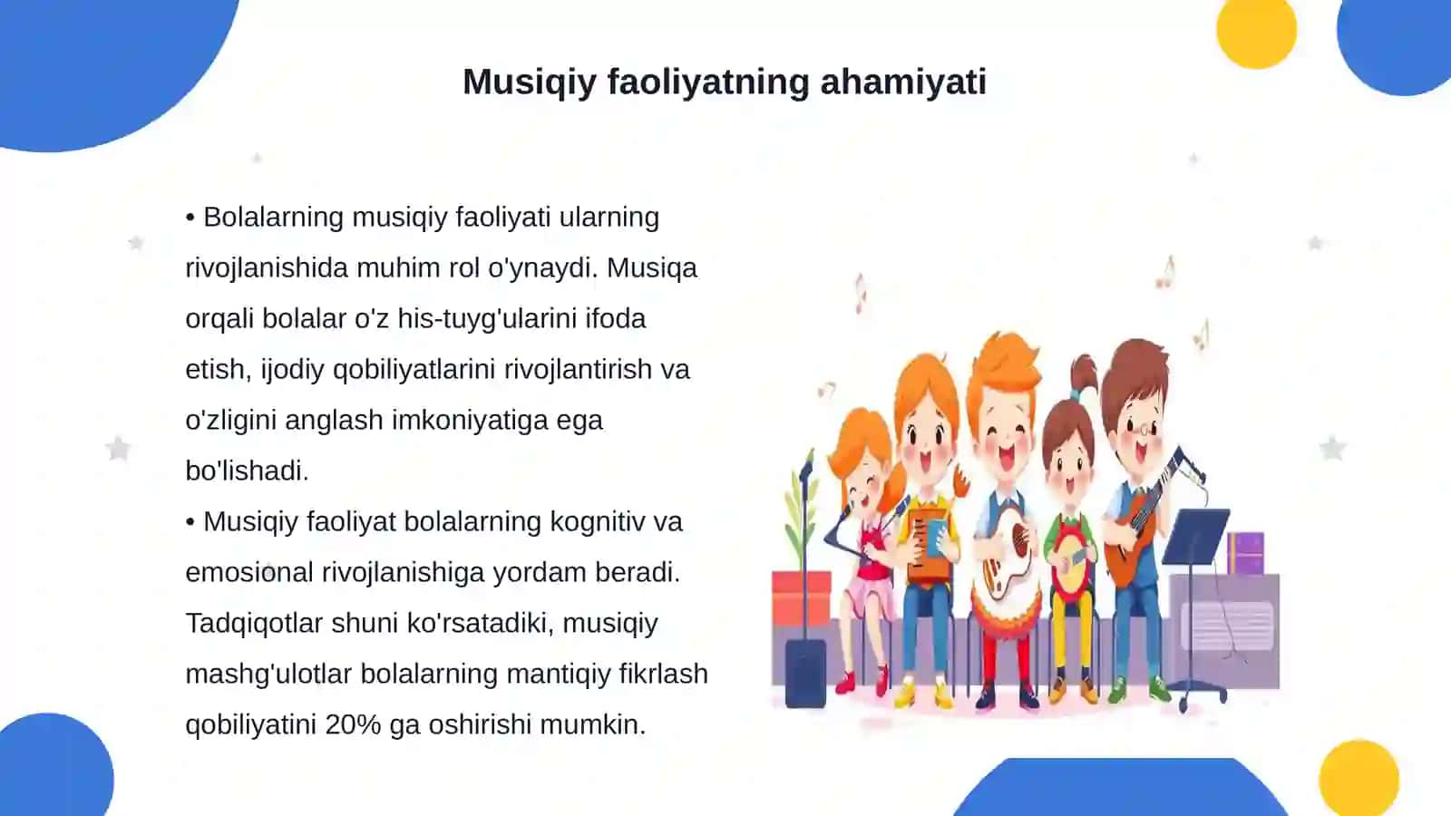 Bolalarning mustaqil musiqiy faoliyati mazmuni va unga rahbarlik qilish 3
