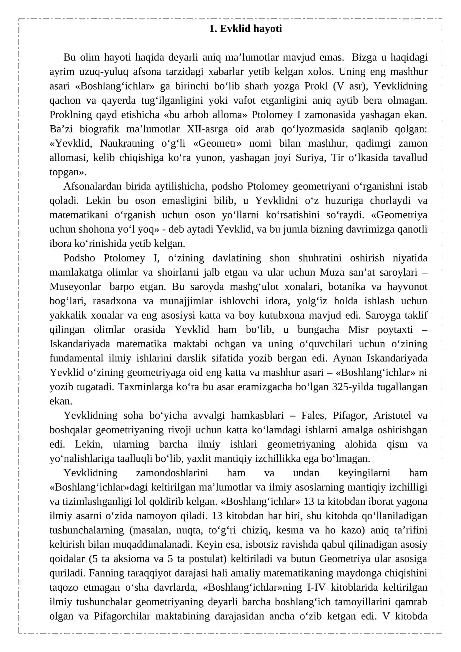 Evklid va Eratosfen hayoti va ijodi haqida maʼlumot 3