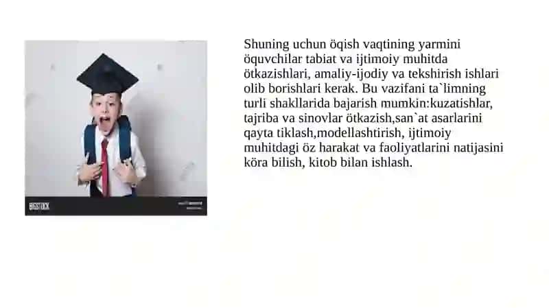 4-MAVZU:BOSHLANG'ICH SINF TEXNALOGIYA DARSLARIDA INTEGRATSIYALASHGAN TA'LIMDAN FOYDALANISHNING METODIK XUSUSIYATLARI 3