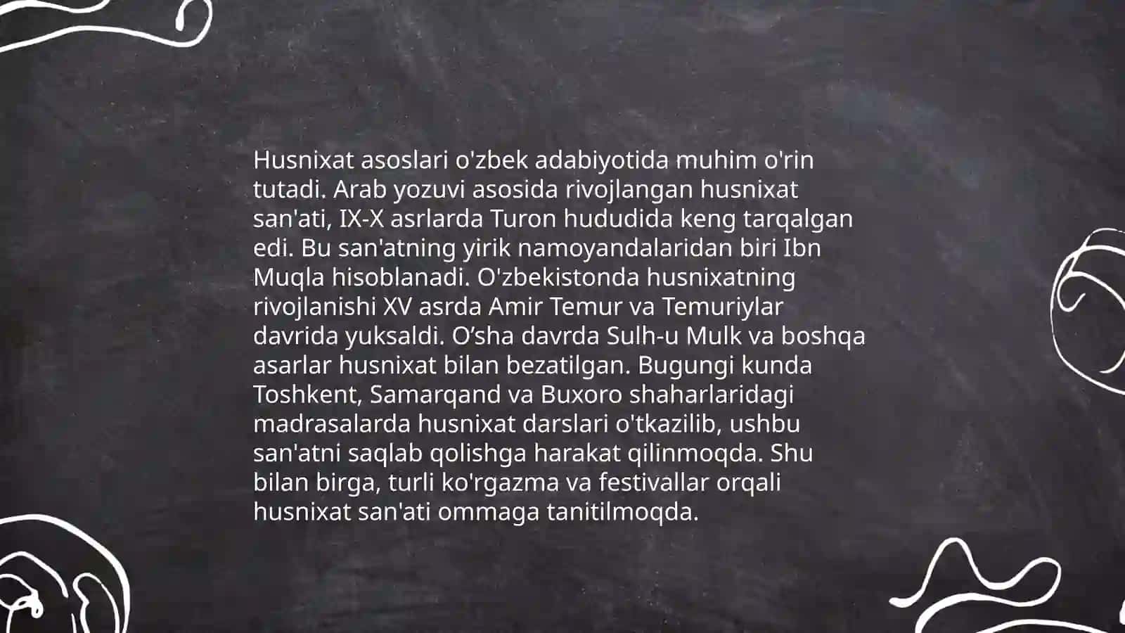 Husnixat asoslari 3