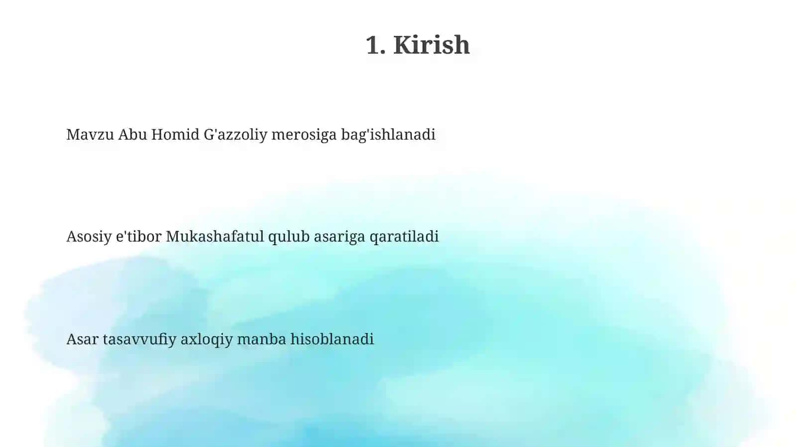 Abu Homid G'azzoliyning "Mukashafatul qulub" asari 3