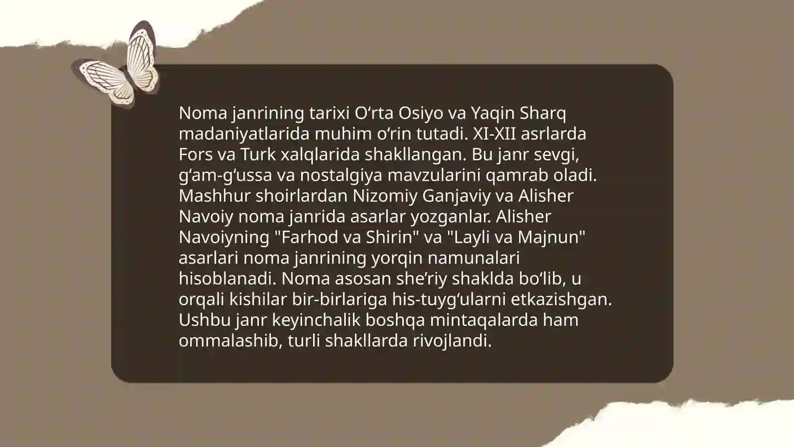 Oʻzbek adabiyotida noma janri 3