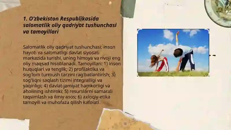 Oʻzbekiston respublikasi salomatlik oliy qadriyat 3