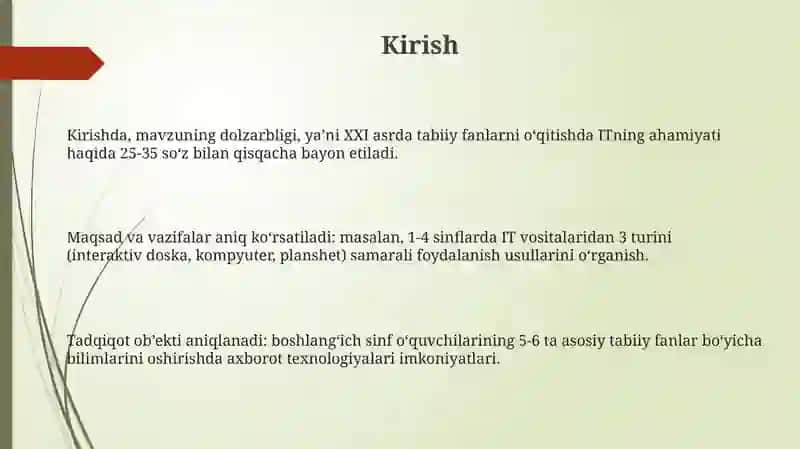 Boshlangʻich taʼlimda tabiiy fanlar darslarida axborot texnologiyalaridan foydalanish 3