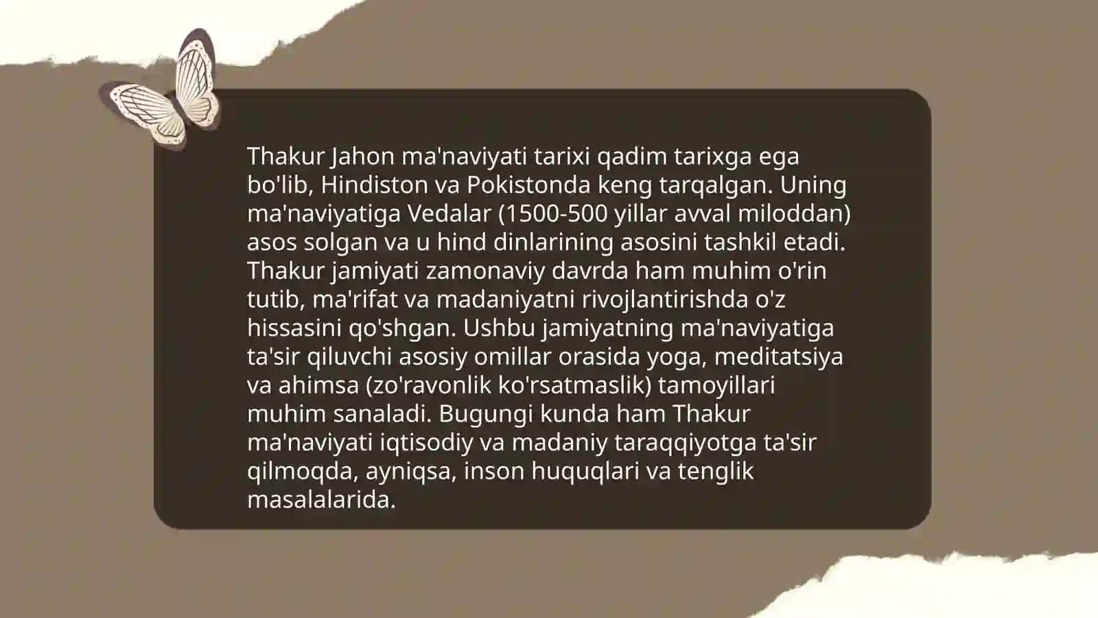 Thakur Jahon ma'naviyati tarixi 3