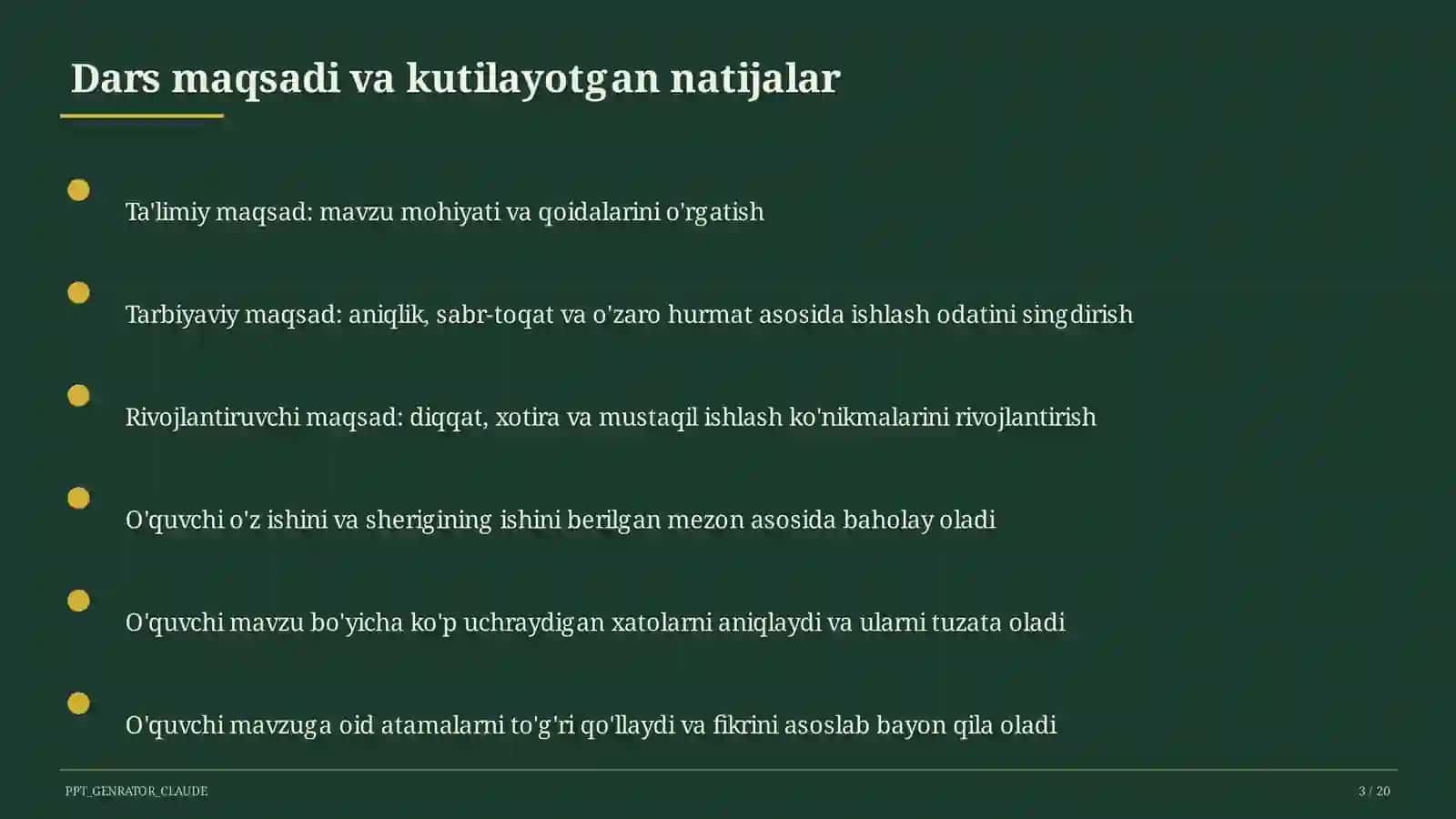 Countable and uncountable nouns (5-sinf) 3