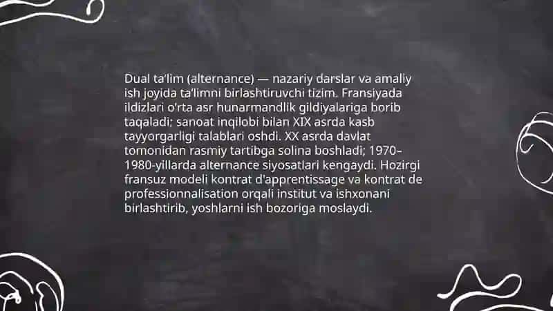 Fransiya taʼlim tizimining dual bosqichilari xususiyati 3