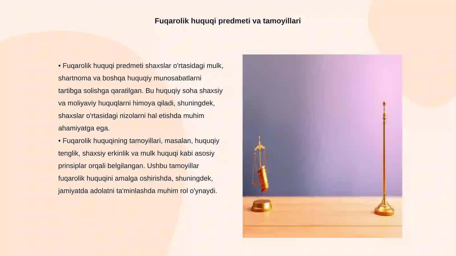 Fuqarolik huquqiga kirish fanning predmeti tamoyillari va tizimlari 3