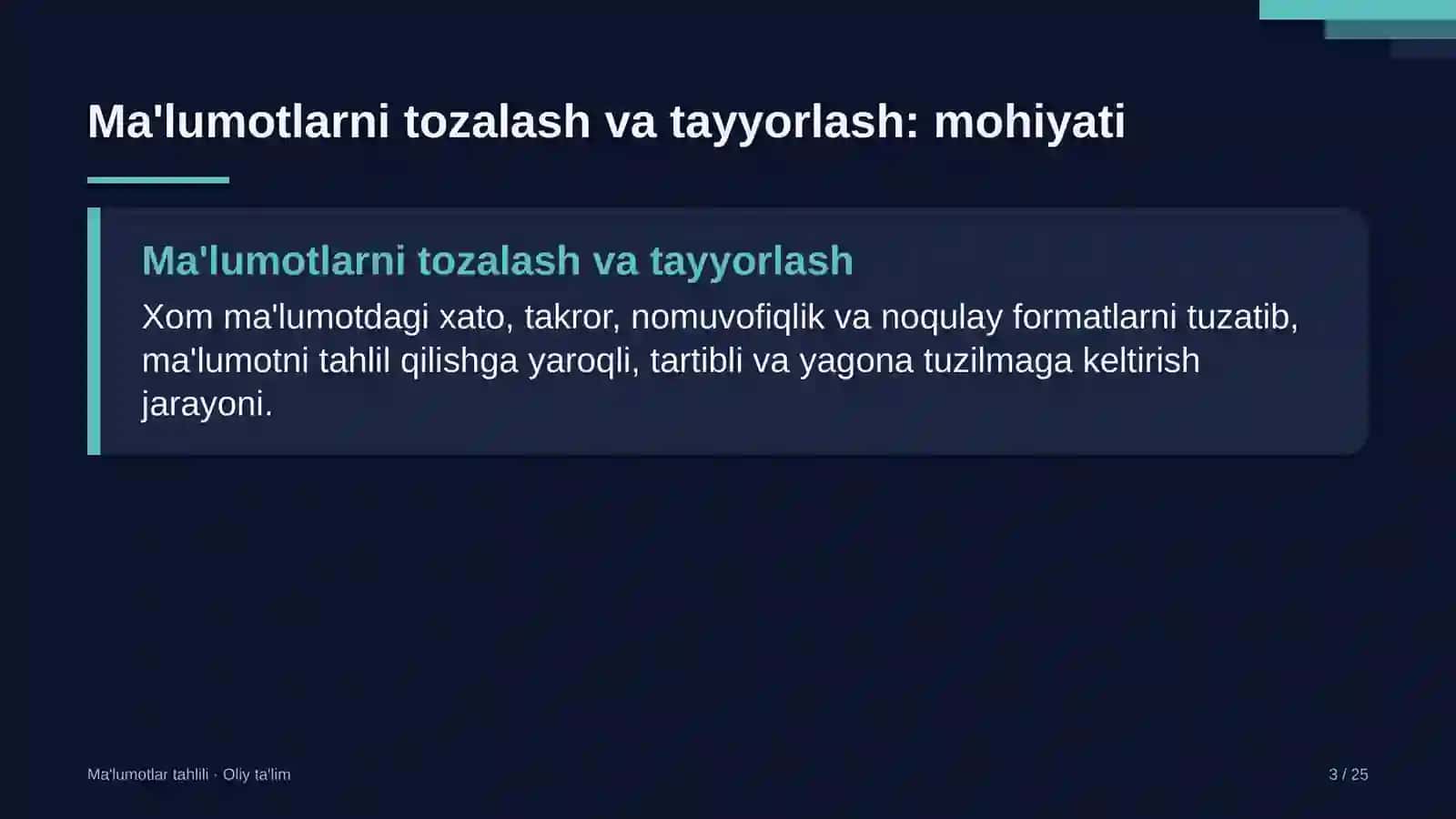 bojxona organlarida ma'lumotlarni tozalash va tayyorlash 6999 3