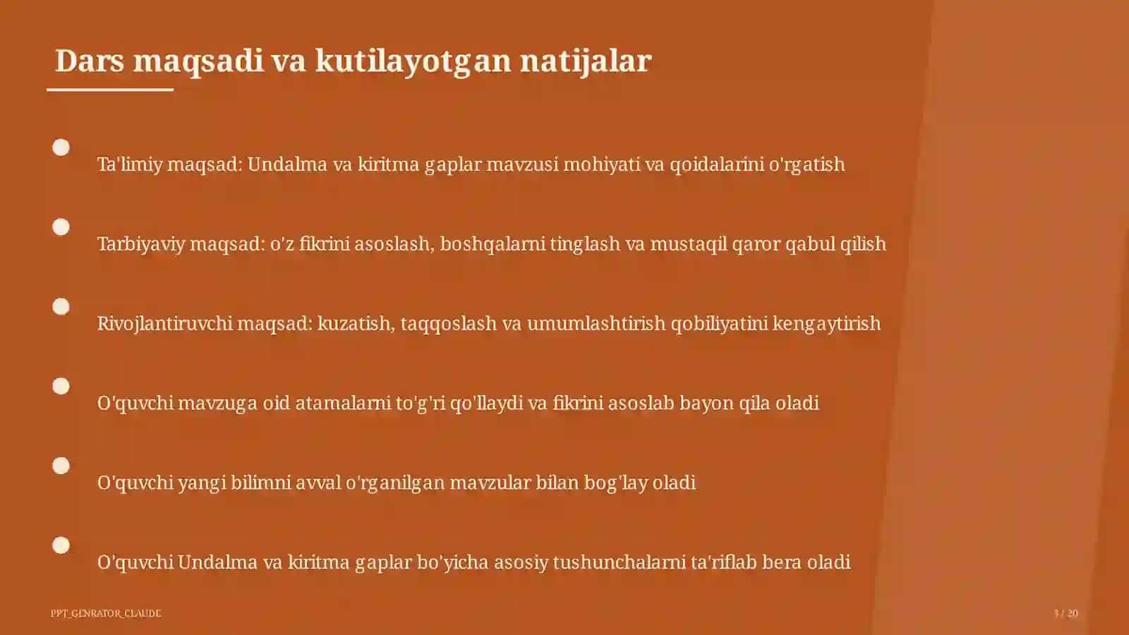 Undalma va kiritma gaplar (8-sinf) 3