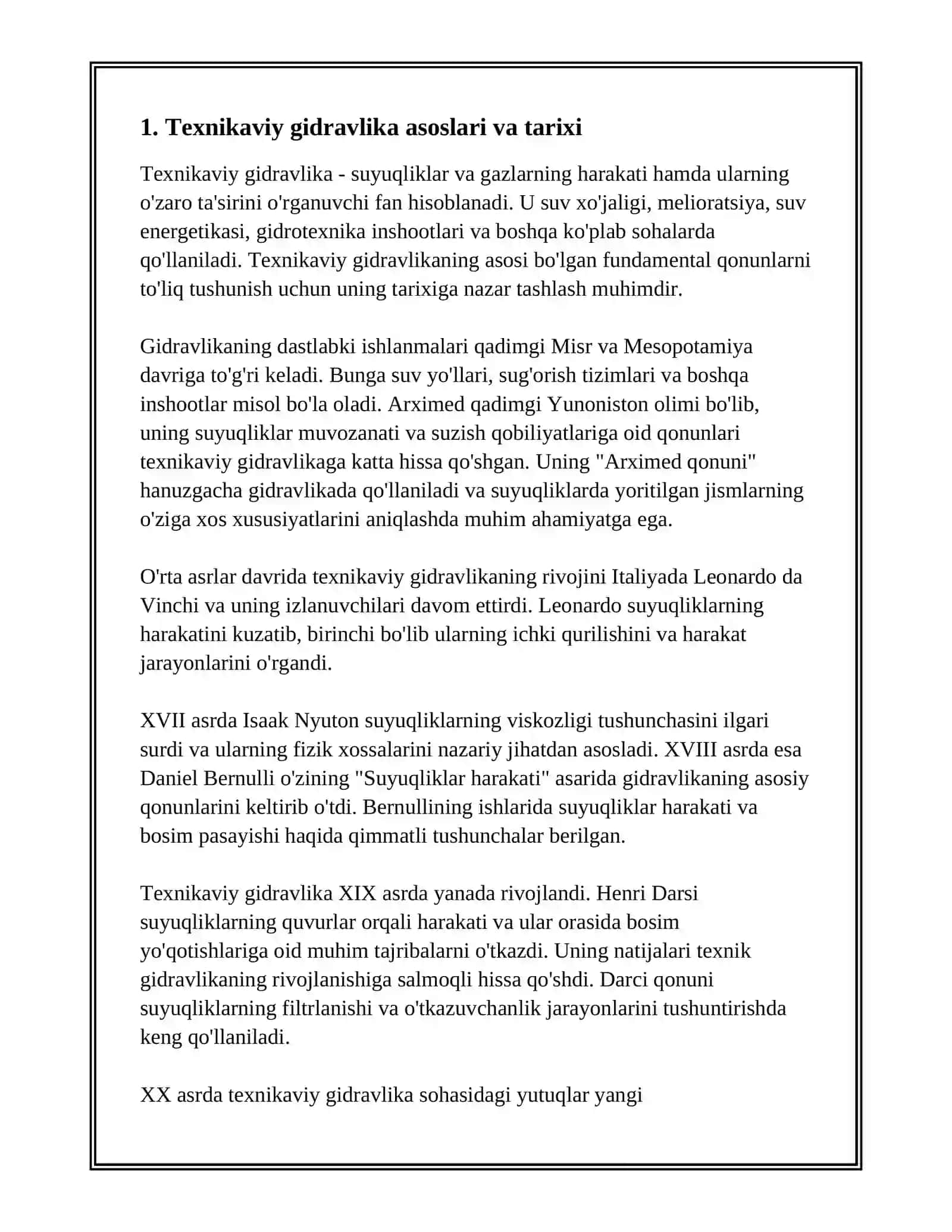 TEXNIKAVIY GIDRAVLIKA ASOSLARI 3