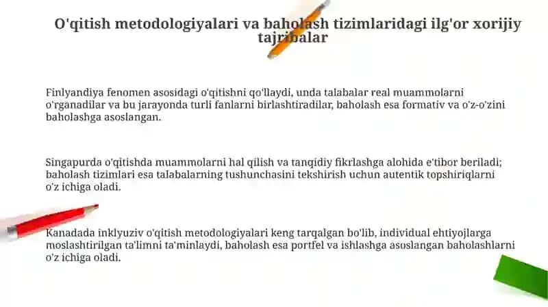 Finlyandiya fenomeni va o'qitish metodologiyasi 3