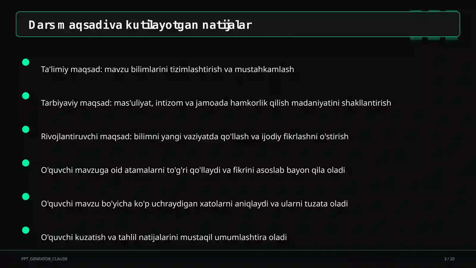Sinf soati uchun 2026-2027 o'quv yili mavzulari: tarbiyaviy soatlarni rejalashtirish 3