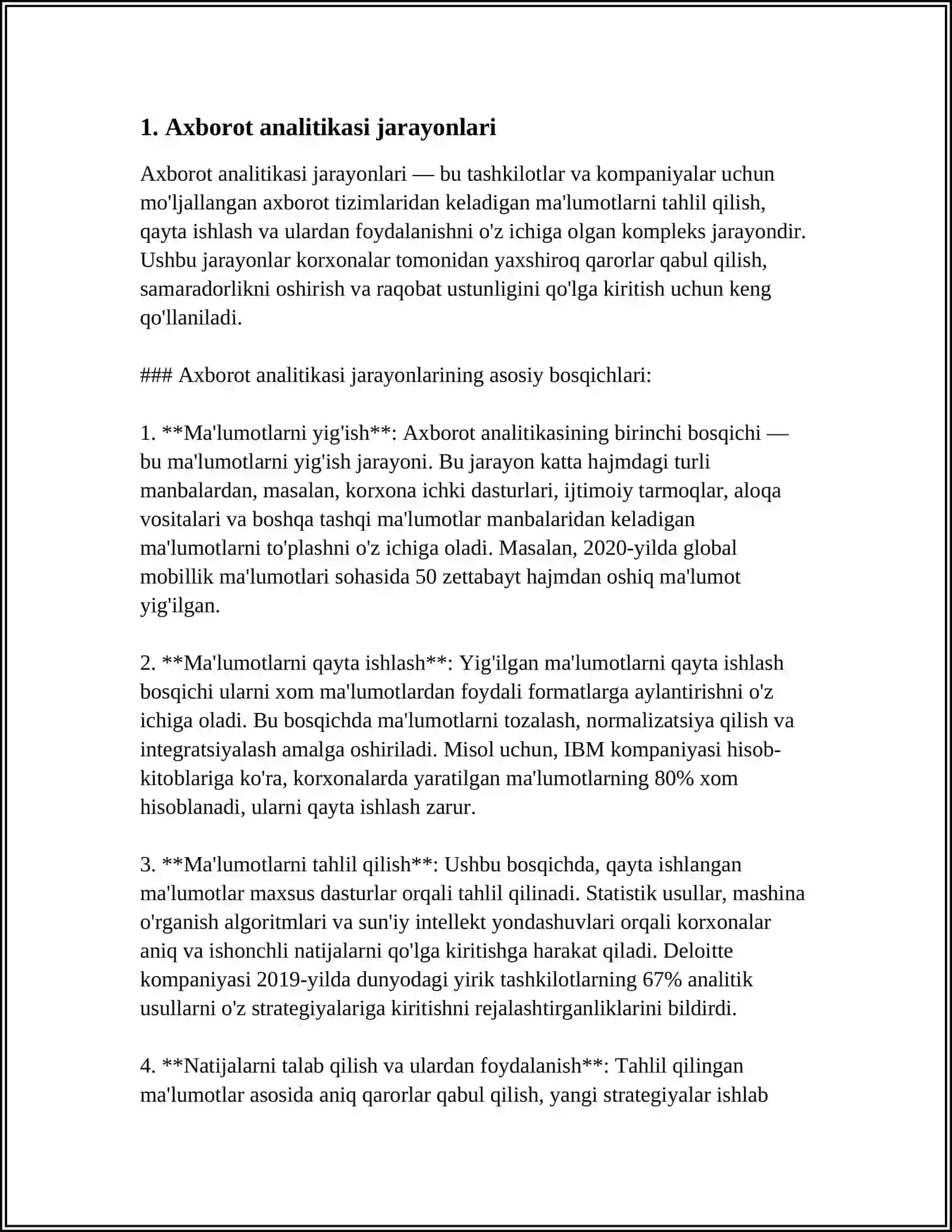 AXBOROT ANALITIKA VA QARORLAMI QABUL QILISHNI QULLAB GUVVATLOVCHI TIZIMLAR 3