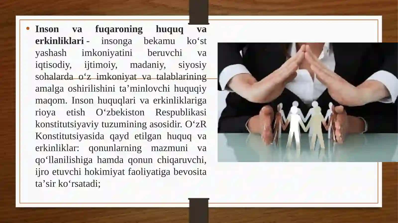 Inson va fuqqoroning asosiy huquqlari, erkinliklari va burchlari 3