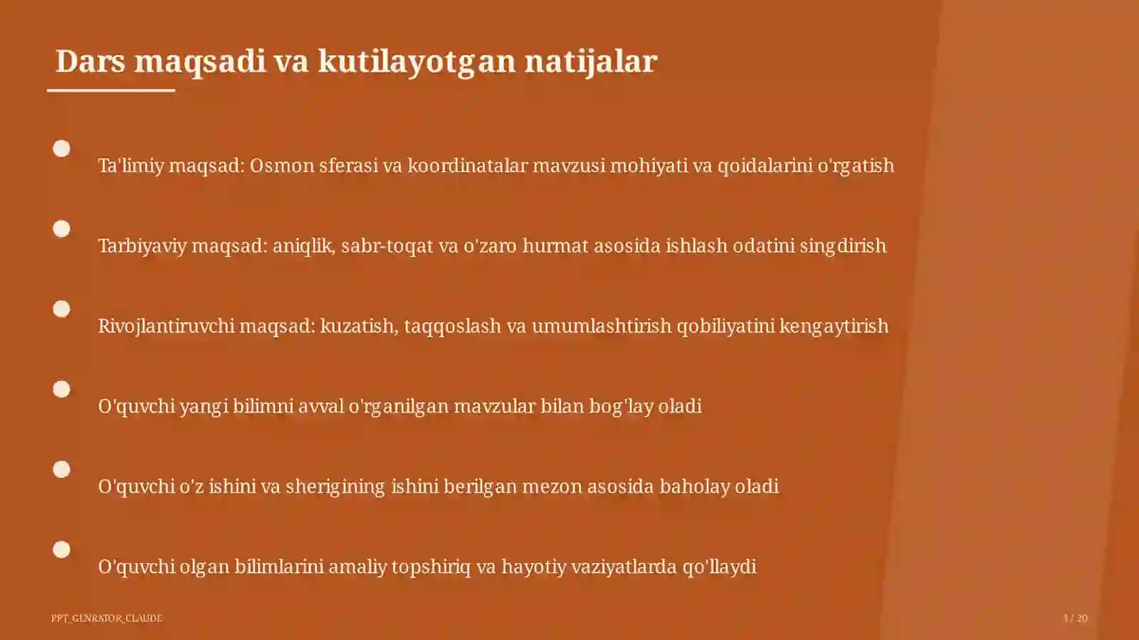 Osmon sferasi va koordinatalar (10-sinf) 3