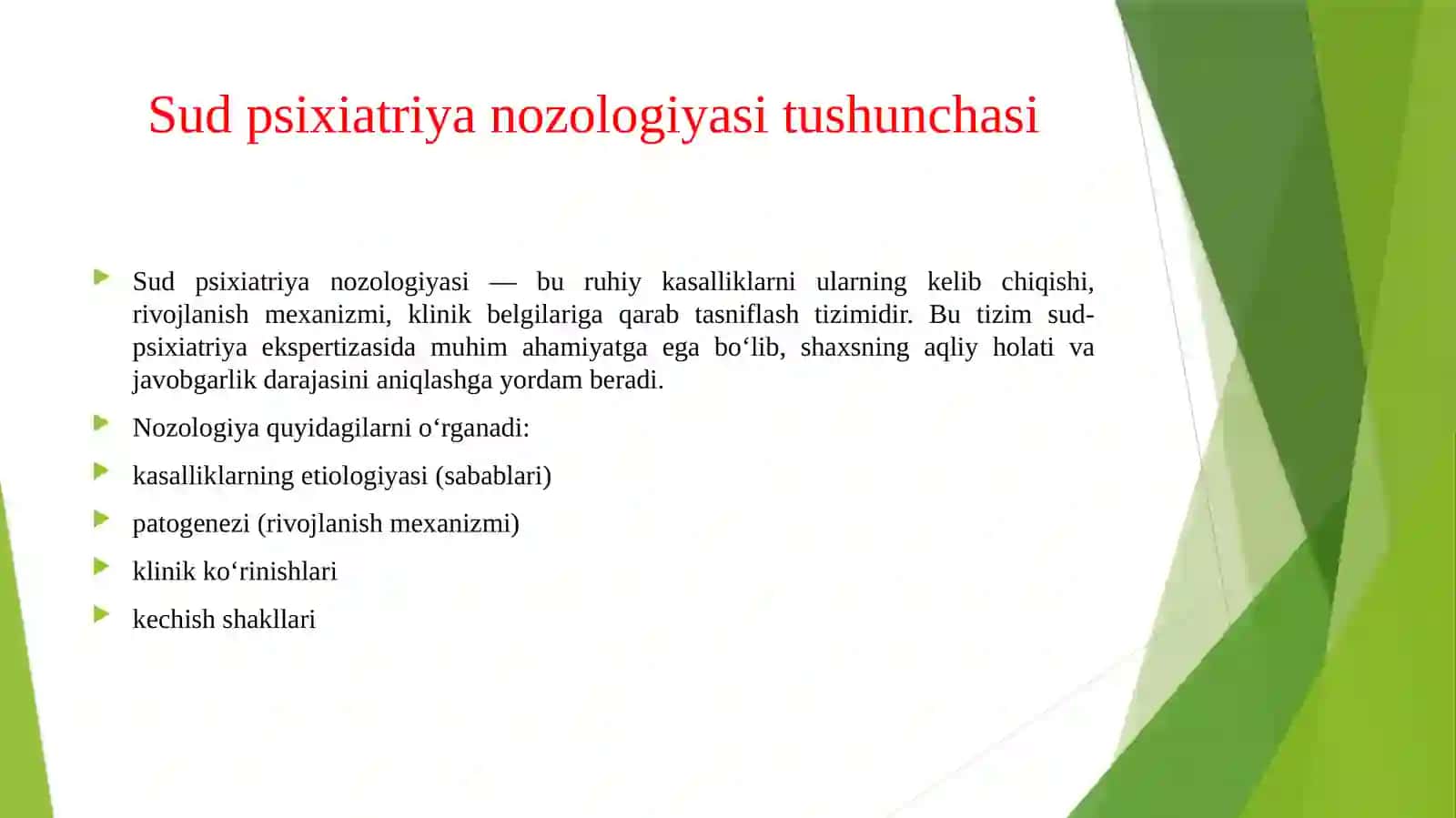 Sud psixologiyasi va psixiatriyasiga kirish. Jinoyat huquqi normalarining psixologik jihatlari. Jinoyat xatti-harakatlarining psixologik mexanizmlar 3