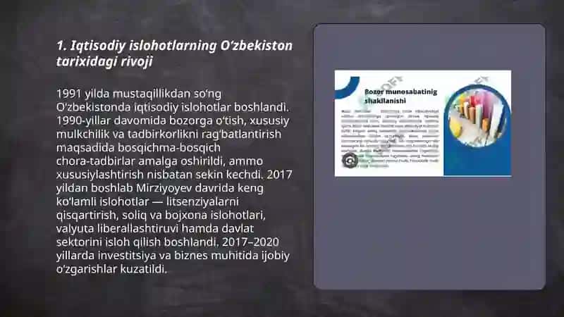 Iqtisodiy islohotlar, xususiy mulkchilikning shakllanishi 3