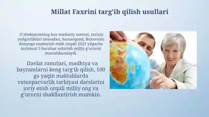 Millat sha'ni,uni qadrlash va uning millatlararo munosabatlardagi o'rni 3