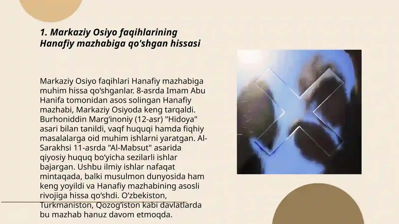 Markaziy Osiyo faqihlarining Hanafiy mazhabiga qo'shgan hissasi 3