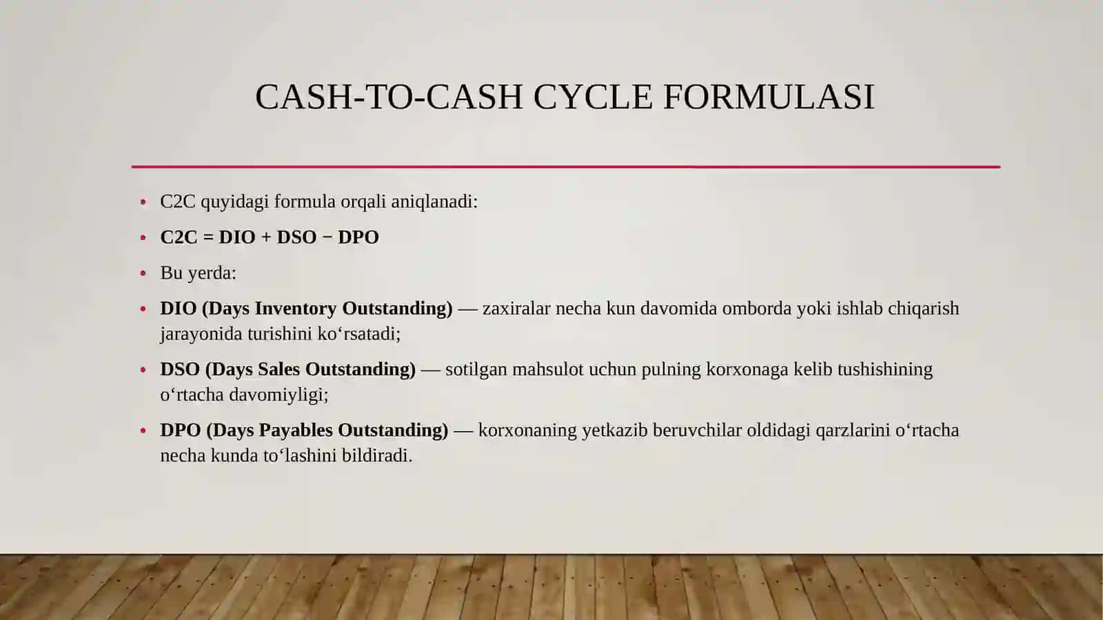Ta’minot zanjirida Cash-to-Cash Cycle ko‘rsatkichi va aylanma mablag‘lar samaradorligi 3