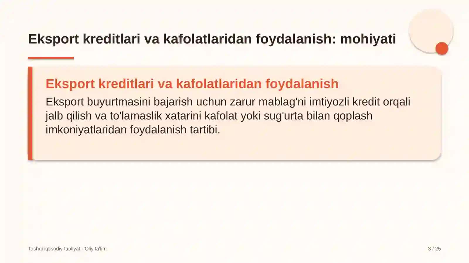 pr agentliklarda eksport kreditlari va kafolatlaridan foydalanish 3851 3