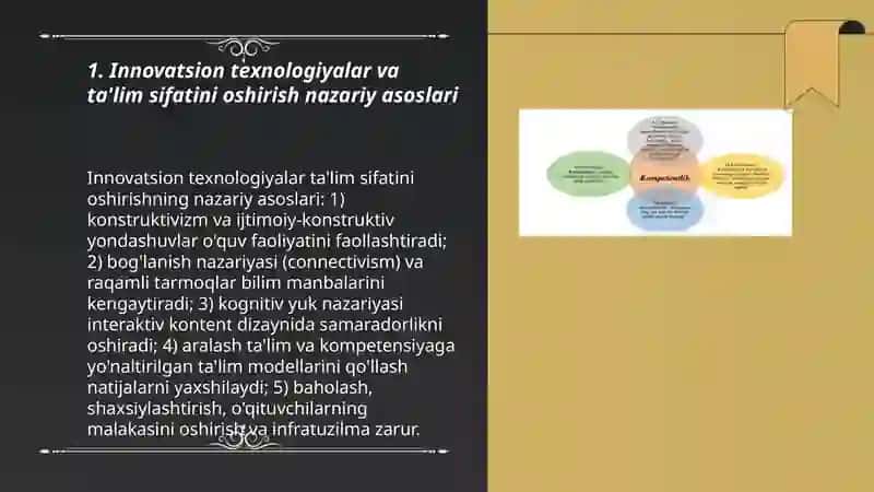 Innovatsion texnologiyalar taʼlim sifatini oshirish manbai sifatida 3