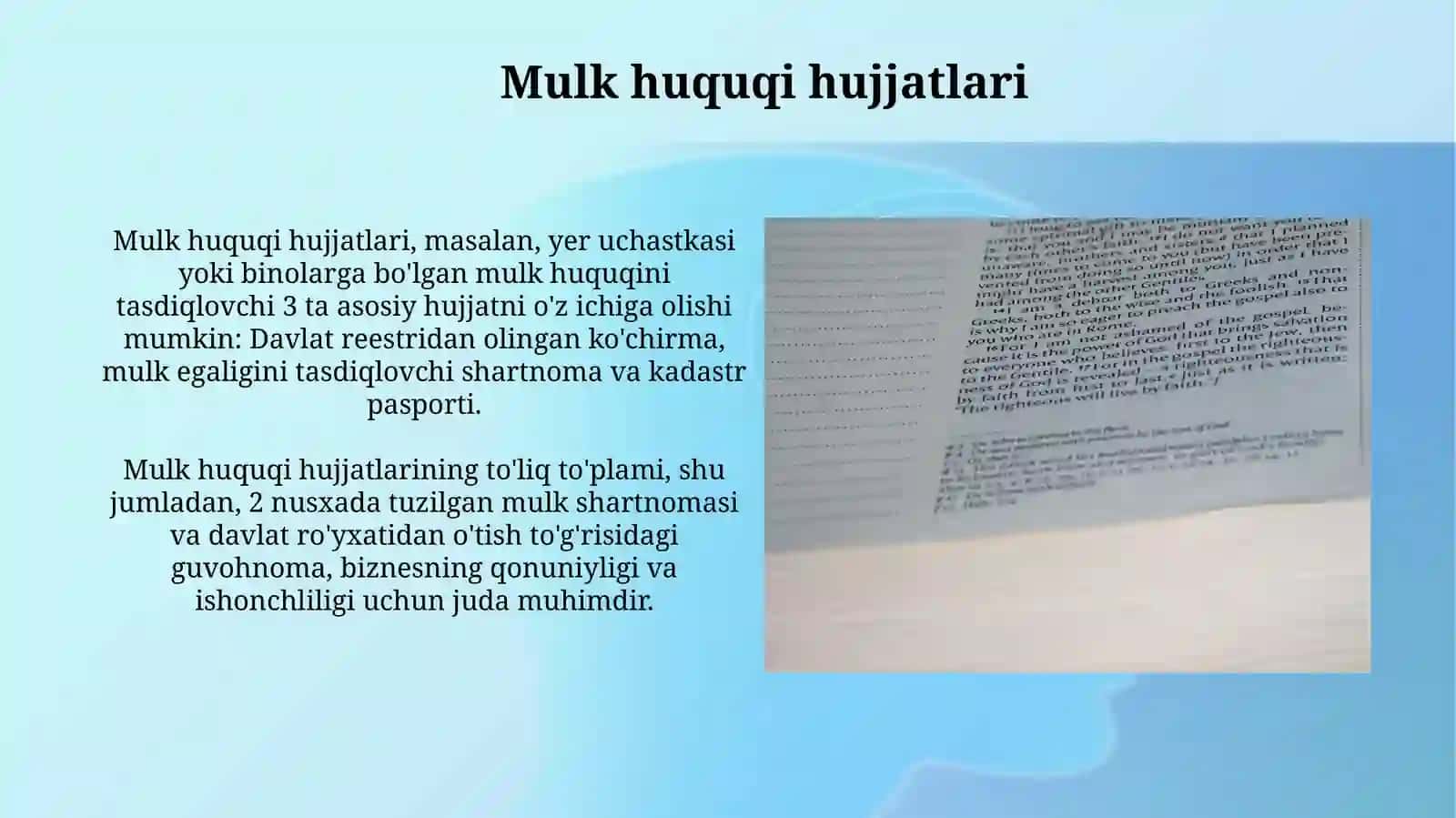 Mulk huquqi hujjatlari 3