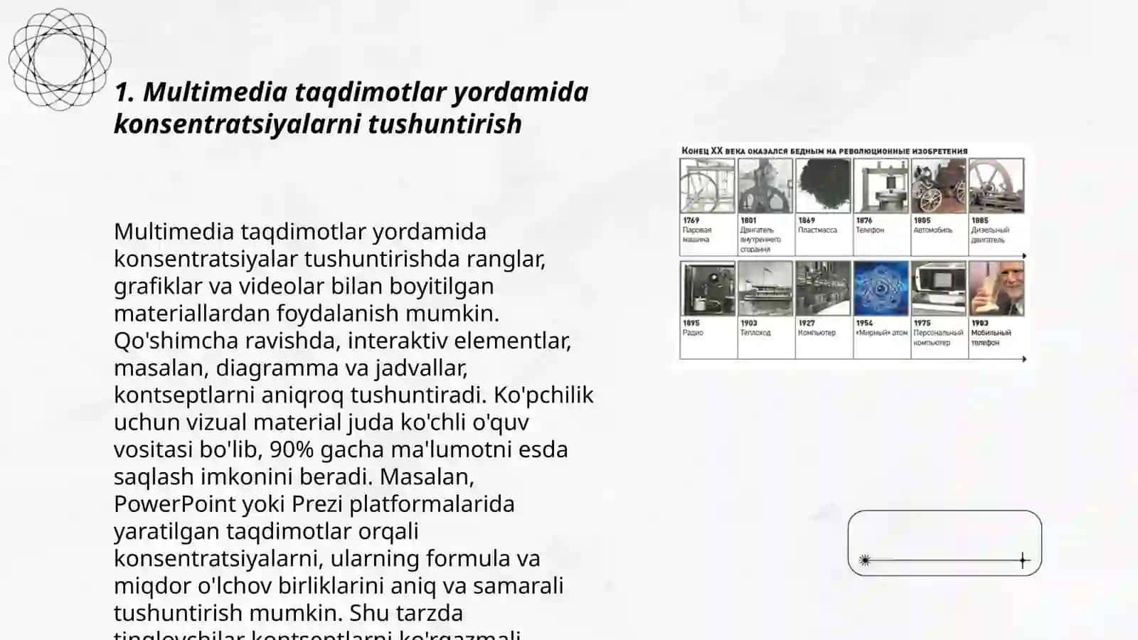 Konsentrlar bòyicha arifmetik masalalar mavzusini òrganishda multimedia texnologiyalaridan foydalanish 3