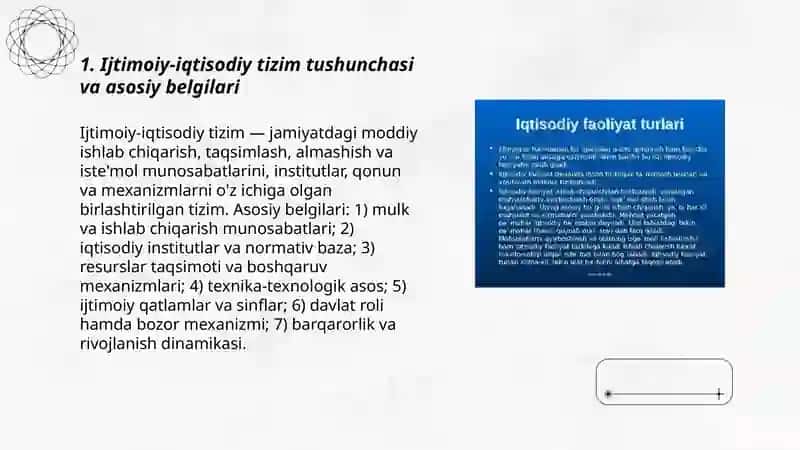 Ijtimoiy-iqtisodiy tizim tushunchasi va asosiy belgilari 3